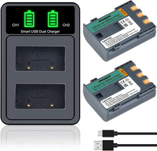 NB-2L NB-2LH Battery 2 Pack and Dual Charger for Canon Digital Rebel XT Xti Powe