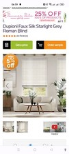 Image of Dupioni Faux Silk Starlight Grey Roman Blind