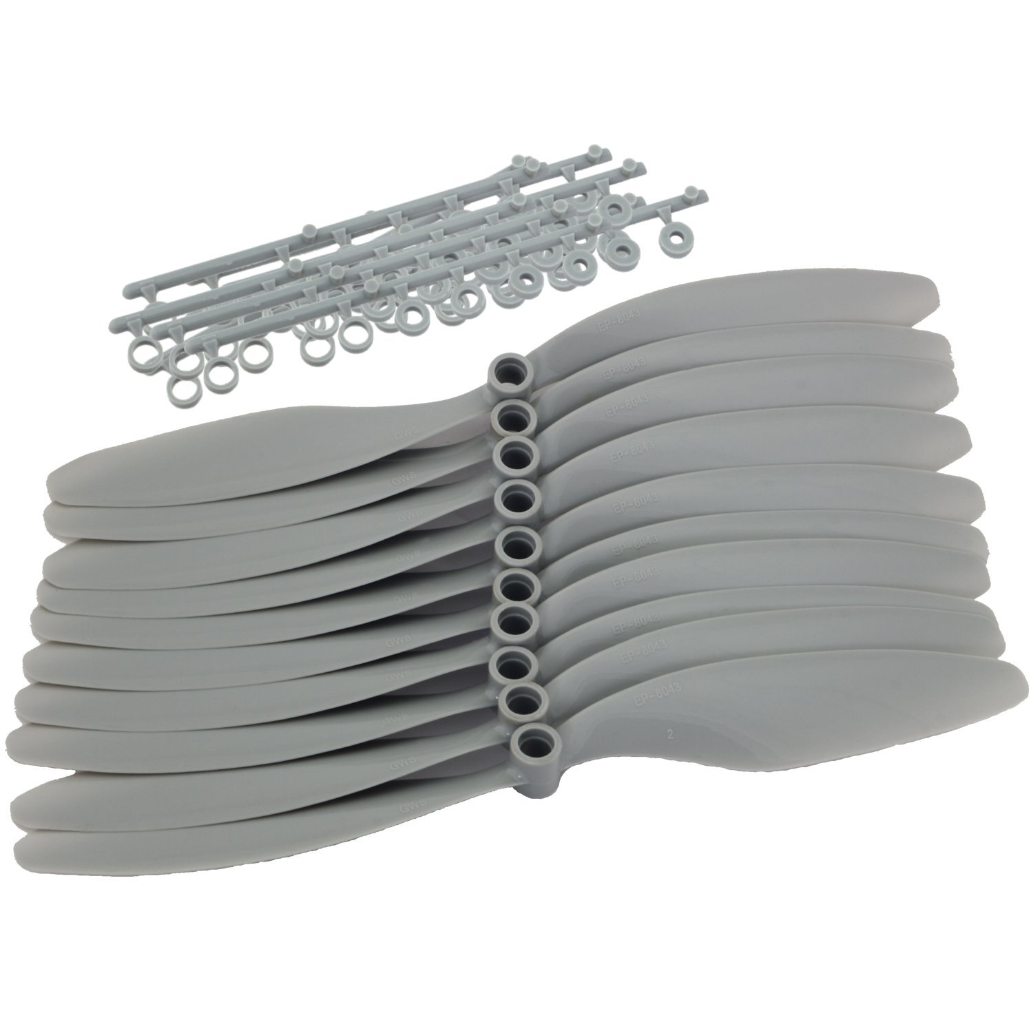 10x GWS 8x4,3 Viti Aria Viti Aria Elica Riduzione Slowflyer Grigio