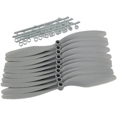10x GWS 8x4,3 Luftschraube Luftschrauben Propeller Reduction Slowflyer Grau