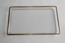 Beau plateau ancien  en cristal de Baccarat signé Delvaux 29.7 cm x 19 cm