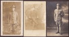 (3) WWI U.S. Soldiers in Uniform RPPC Real Photo Postcards