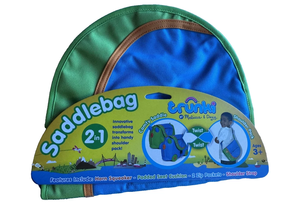 3 Alforjas TRUNKI 2 en 1 Cómodas Sillín Paquete de Hombro Verde Azul Naranja NUEVO Cuerno Foto 4 de 4