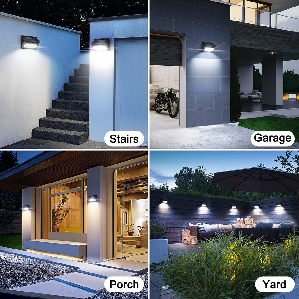 LUSCREAL Solar Outdoor Lights 142 LED 2600 Lumens Motion Sensor Outdoor