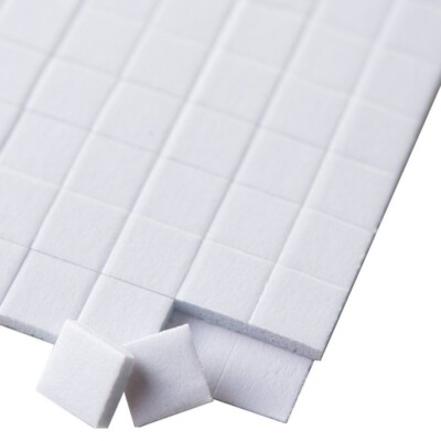 Evergreen Goods Doppelseitige Klebeschaum-Pads 5mm x 5mm Weiß 400 38400