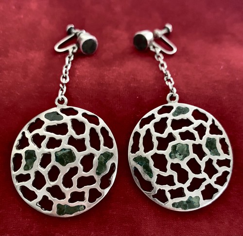 925 silver & Mexico turquoise earrings-DHB