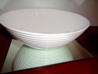 Luminarc Harena White 3 Qt Salad Bowl 11  W Chip-Resistant Tempered Glass France