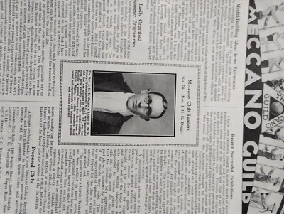 Sk11 Ephemera 1930s Picture Rev J H K Dagger Wolverhampton Meccano Club 