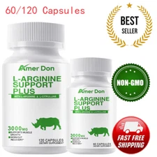 L-Arginine Strength Nitric Oxide & Circulation Testosterone Boost Energy Support