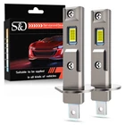 2Pcs Super Bright H1 H3 CSP LED Bulbs Car Fog Lights Driving Running Lamp White