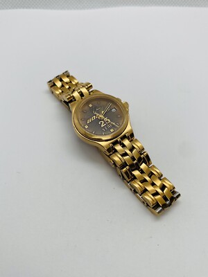 6.5” VINTAGE BOEING 25 YEARS WORK GOLDTONE WOMENS WATCH NEW 