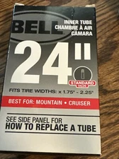 Bell Bicycle Inner Tube Standard Valve 24" X 1.75"-2.25" Tire  Mountain Cruiser