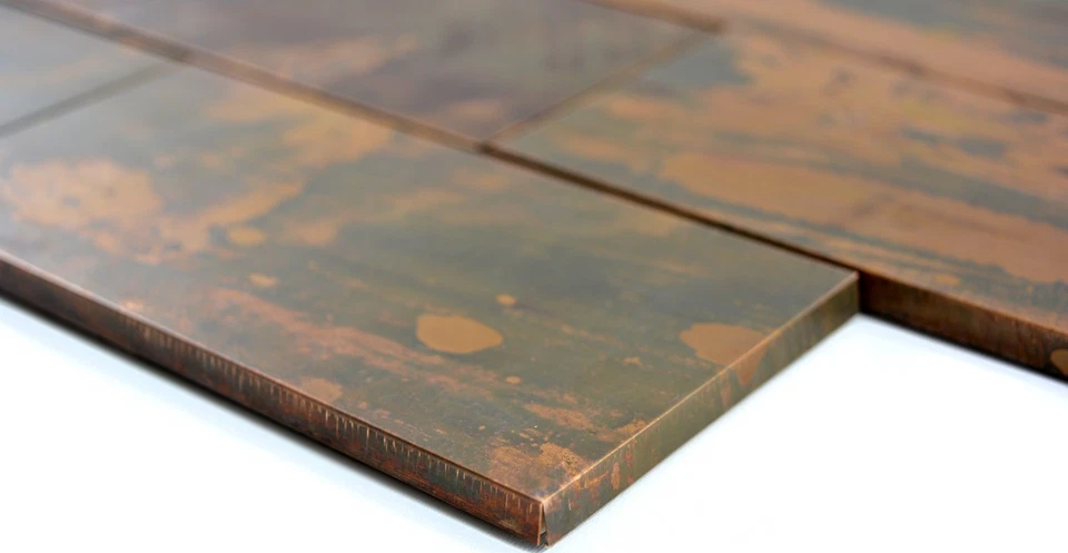 Mosaïque carreau cuivre métro marron cuisine miroir tuiles 49-1508_f |10 plaques - Photo 4/4