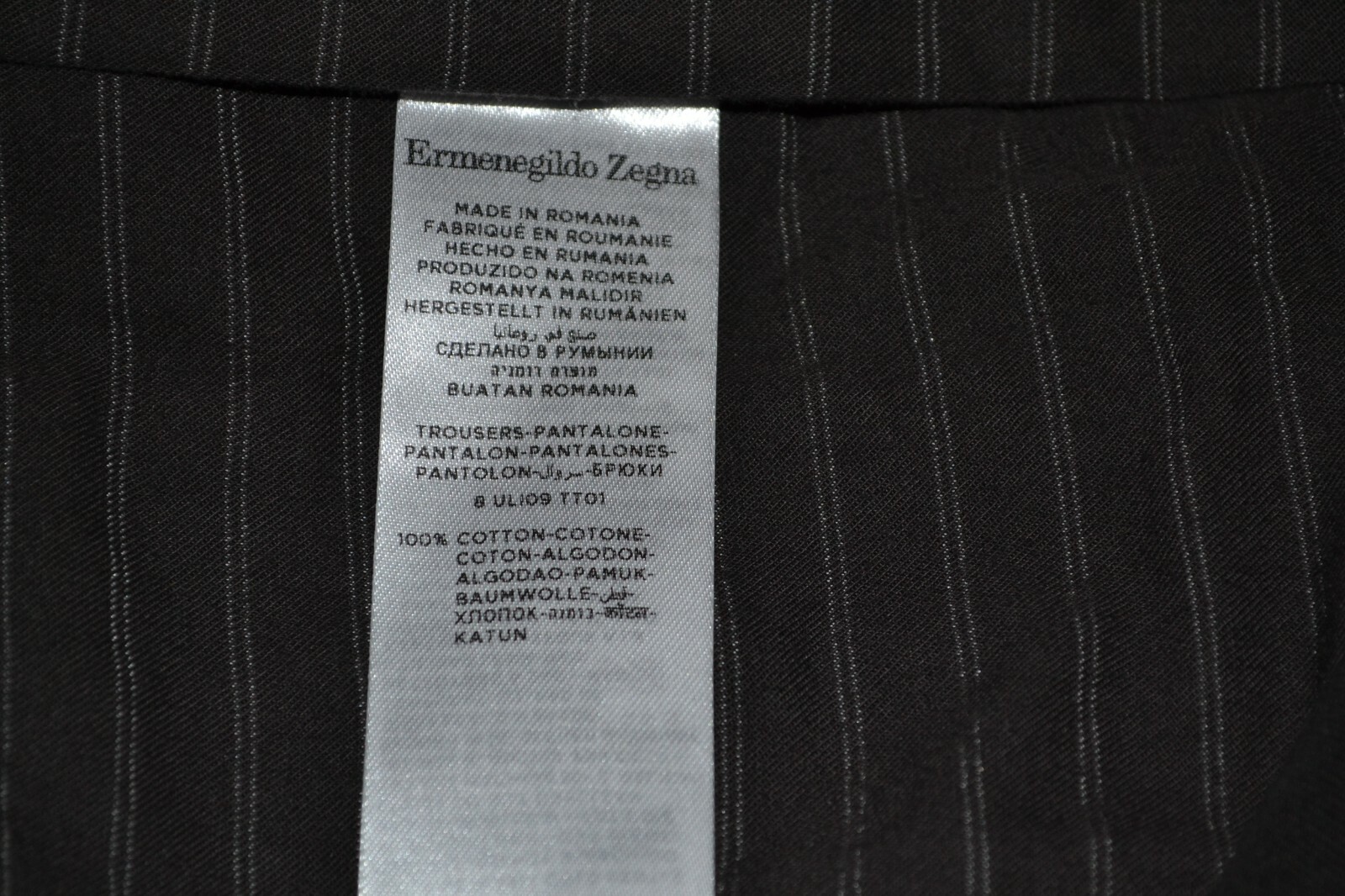 Ermenegildo Zegna Dark Brown Cotton  Men's Casual Pants Trouser Size US 40 image 8