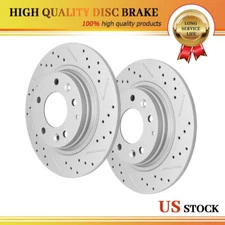 REAR Drilled Slotted Disc Rotors for 2006 - 2012 Ford Fusion Mercury Milan MKZ