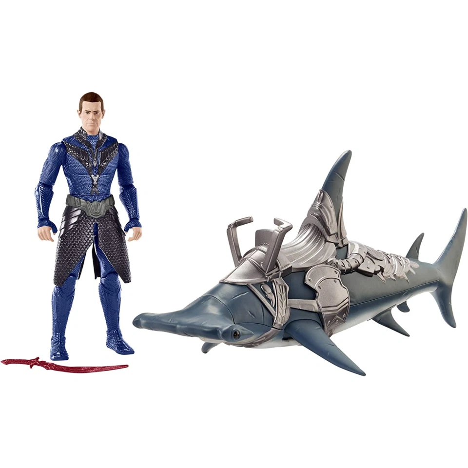 Aquaman Vulko 15cm Figure with Hammer Shark and Armour Toy Action Figure Mattel