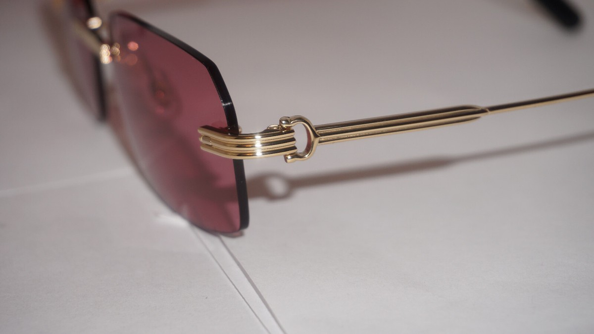 CARTIER Sunglasses Rimless Gold Pink CT0535S 004 57 17 145  display picture 2