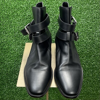 AMIRI CALF BUCKLE BOOT BLACK