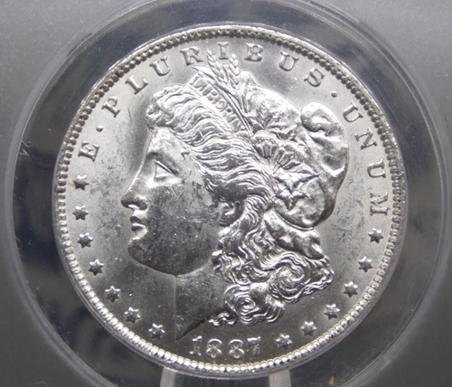 1887 "O" Morgan SILVER Dollar $1 ANACS MS61 #287 Uncirculated Unc ECC&C, Inc.