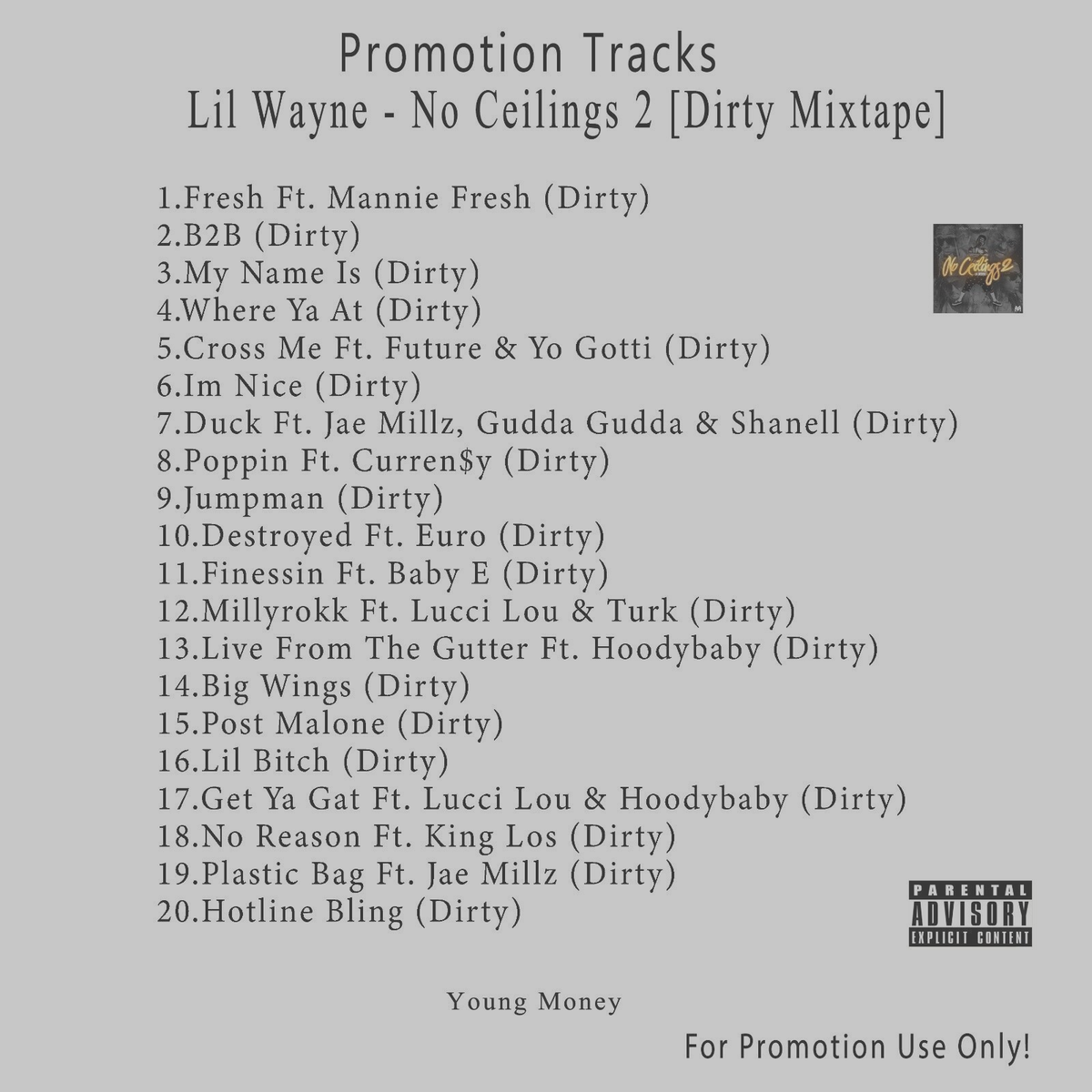 White Lil Wayne No Ceilings [Dirty Mixtape]