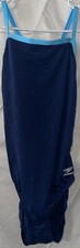 Women's Solid Flyback Training One Piece Blue/Navy Swimsuit, Size 38