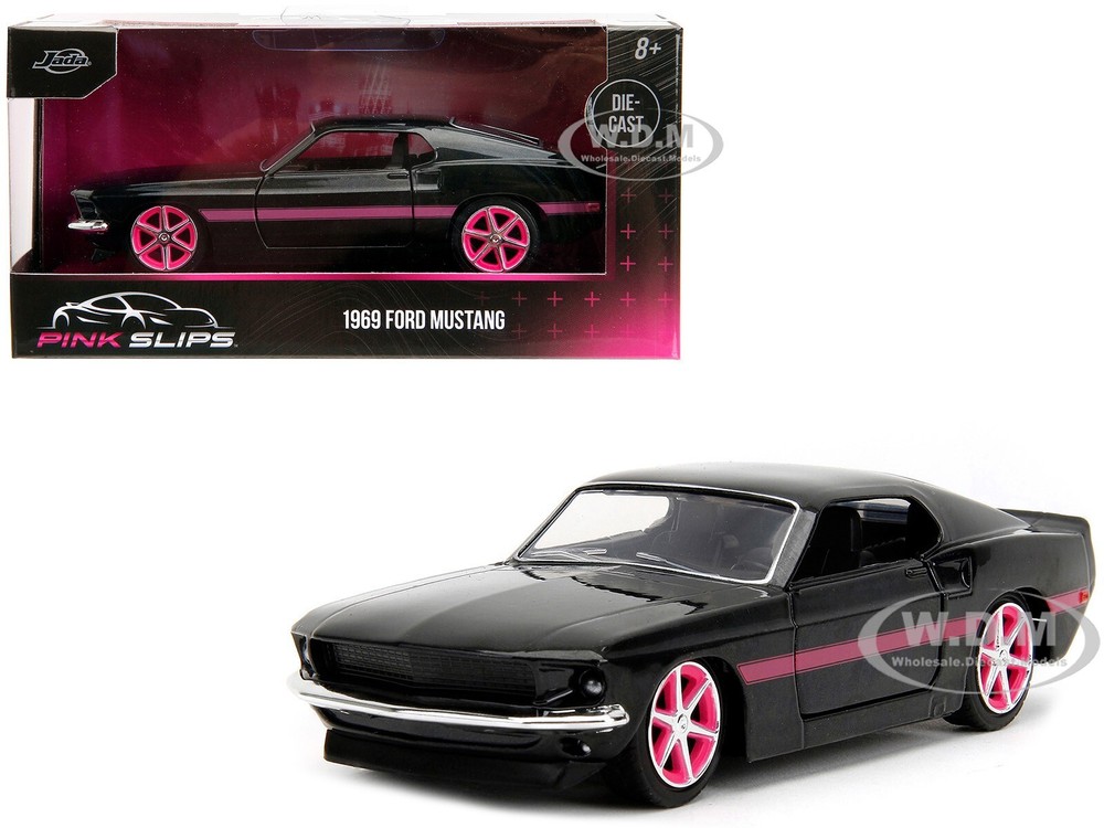 1969 Ford Mustang Black Metallic 1/32 Diecast Model Car by Jada Toys 34853