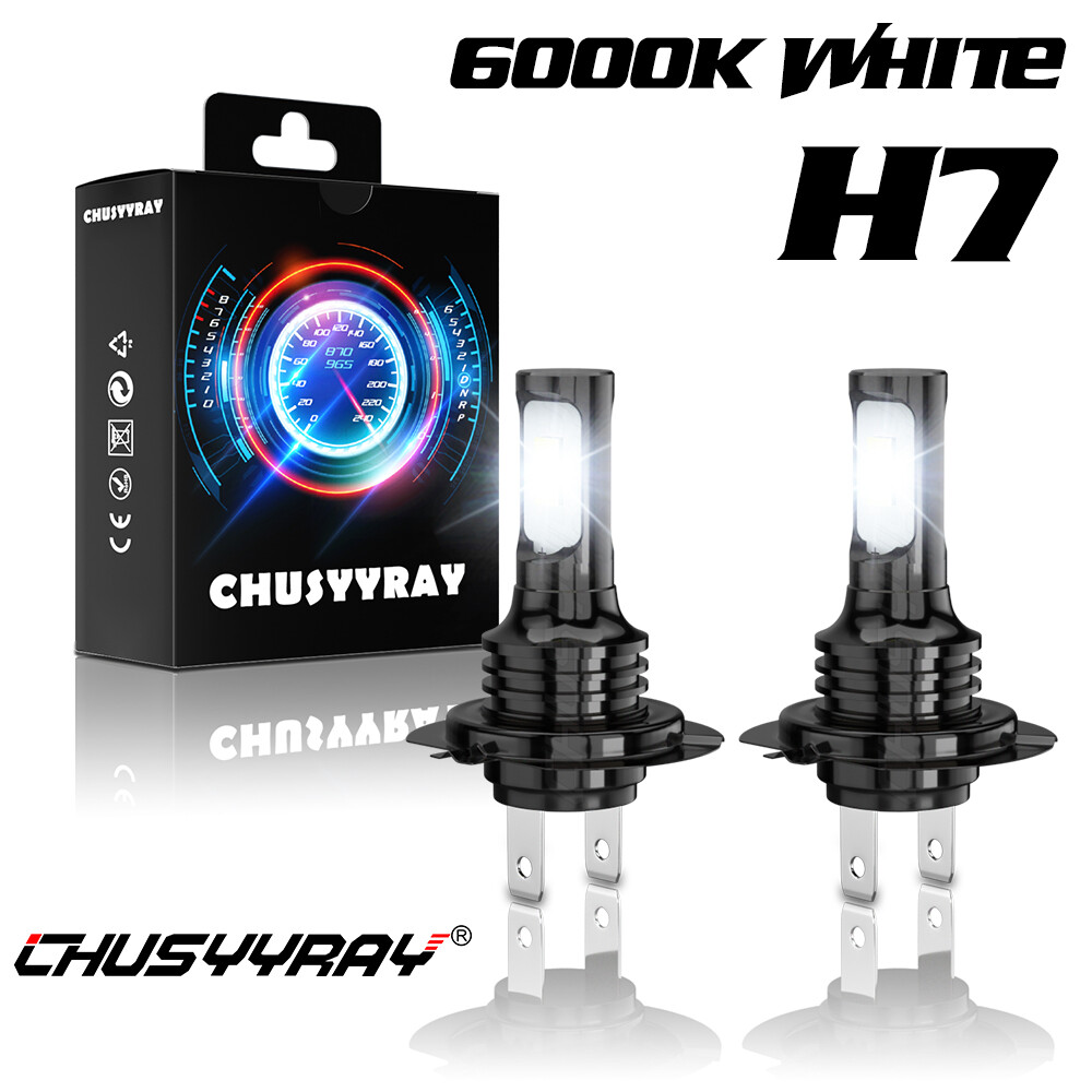 For Kawasaki ZX636 Ninja ZX-6R 2005-06 2009-15 ZX6R LED Headlight H7 Bulbs 6000K