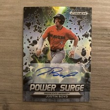 2022 Prizm Draft Picks Power Surge Silver Justin Boyd #PS-JB Prospect Auto RC
