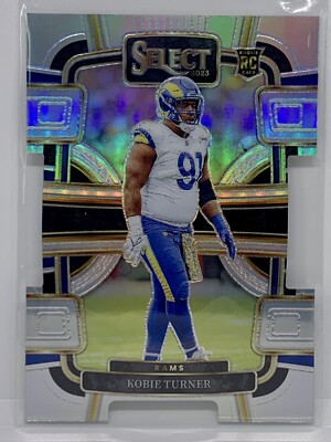 2023 Panini Select Silver Prizm Die Cut #54 Kobie Turner Rookie RC - LA Rams