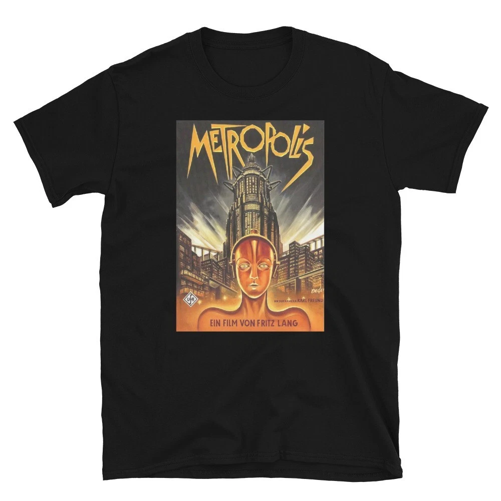 T-shirt Metropolis (Fritz Lang) Pour Homme, Noir, Coton, Tailles S à XXXL, Funky Monkey