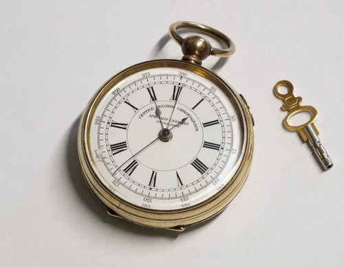 Centre  seconds chronograph Swiss made pocket Watch keeps good time