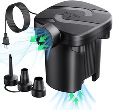 Electric Air Pump - Quick-Fill Portable AC110-120V Pump for Inflatables, Mattres