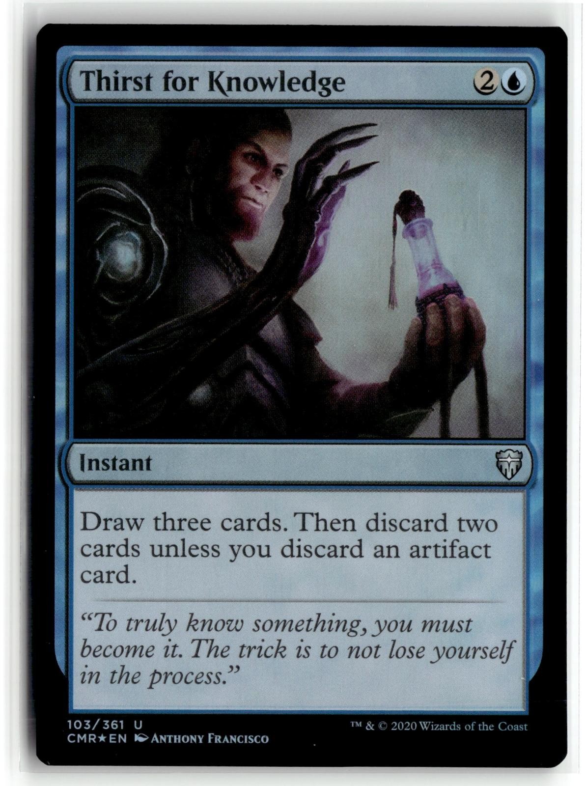 THIRST FOR KNOWLEDGE 103 UNCOMMON COMMANDER LEGENDS MAGIC: THE GATHERING FOIL LP