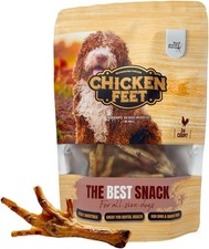 Dehydrated Chicken Feet for Dogs - Single Ingredient Dog Chews - Made in USA - 1