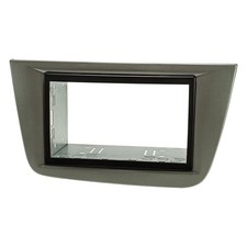 Mascherina radio doppio DIN adatta per Seat Altea FR XL Toledo 5P grigio arge...