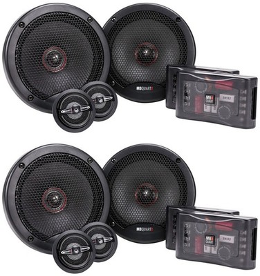 (2) Pairs MB Quart PS1-216 240w 6.5'' 2-Way Car Audio Component Speakers w/Grills