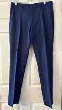 Perry Ellis Portfolio Men's Slim-Fit Non Iron Stretch Dress Pants, Navy