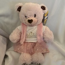 Build-A-Bear Pink Cuddly Hearts Teddy Gift Plush Rare Outfit With Original Tags