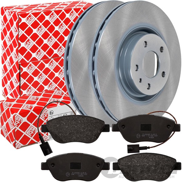 febi Bremsscheiben 284Mm + BelÄGe Vorne Passend FüR Opel Combo Fiat Doblo 263-image