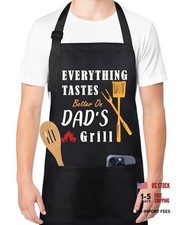 Black Funny Aprons for Men,Grill Apron for Dad Husband Birthday Father  s Day