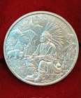 LEGENDARY WARRIORS - SITTING BULL - 1 Troy Ounce .999 Fine Silver Round.  Nice!