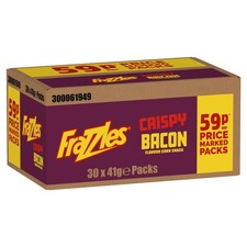 Full Box of Smiths Frazzles Crispy Bacon Snacks 30 x 34g Bags