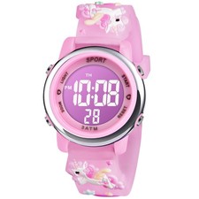 Vicloon Kids Watch, Toddler Digital Watch LED Pink-unicorn