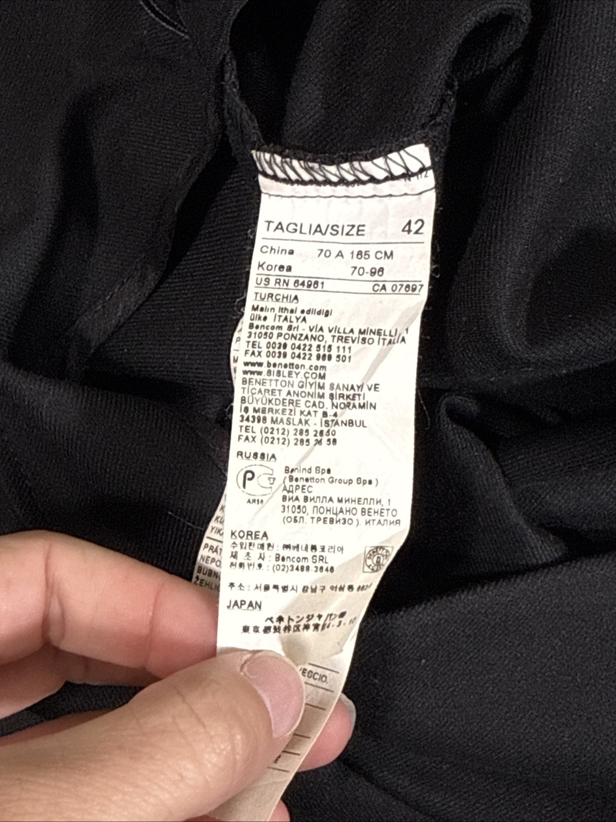 Stile Benetton Skirt Womens Size 42 (Italian) Split Rear Hem