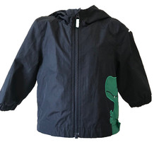 London Fog Toddler Boys Blue Dinosaurs Raincoat Jacket Hooded Size 18M