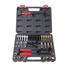 49Pcs Thread Repair Tool Set UNC UNF Metric Thread Restorer Chaser Kit
