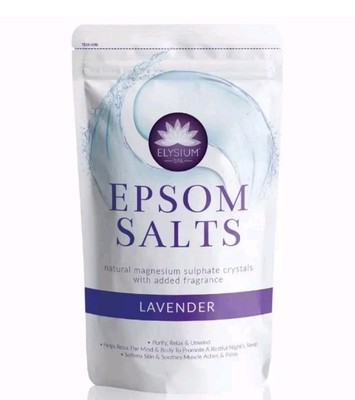 Elysiumbittersalz, natürliche Magnesiumsulfatkristalle, Lavendel, Bad & Körper