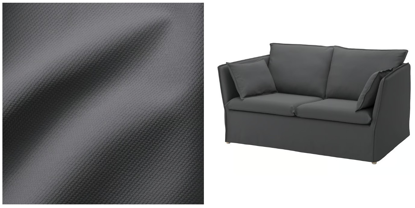 Ikea Backsalen Copridivano 2 Posti Grigio foto 4