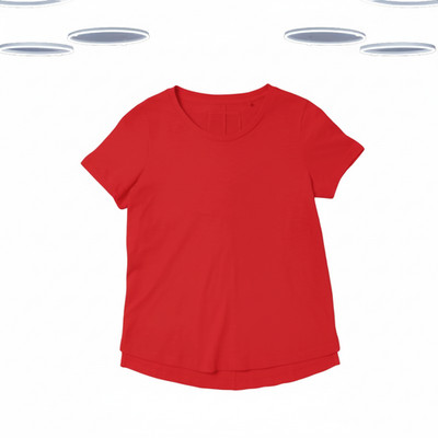 Ex Fat Face Women's T-shirt - Short Sleeve Jersey Red