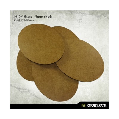 Kromlech Mini Base 120x92mm Oval Bases - 3mm HDF Pack New